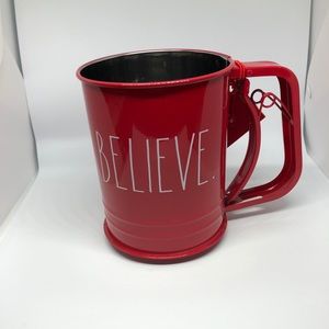 Rae Dunn red joy holiday sifter